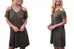 Reflection Women's Casual Cold Shoulder Cut-Out Knit Dress with Plus - Image 5