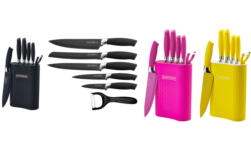 Image 1: Six-Piece Knife Set with Stand