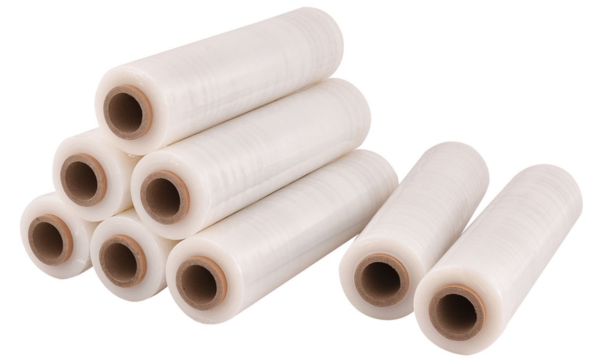 Image 2: 4 Packing Parcel Cling Film Rolls