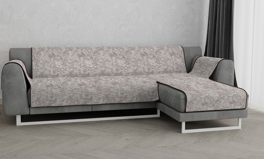 Image 14: Rutschfester Bezug für Sofa mit Chai­se­longue