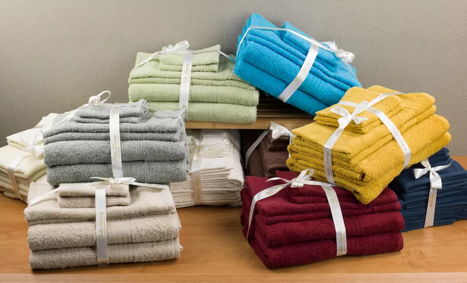 Luxurious 100% Egyptian Cotton Spa Collection 6-Piece Towel Set﻿. Multiple Colors Available. - Primary Image