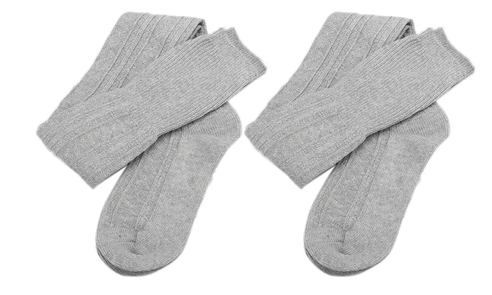 1x oder 2x Lange Strickstrümpfe für Damen