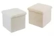 Teddy Boucle Storage Ottoman or Foldable Cube Footstool - Image 3