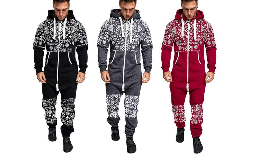 Image 1: Men's Fluffy Christmas Pyjama