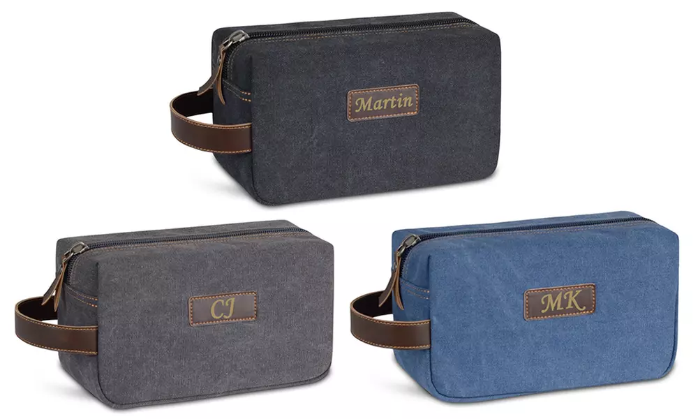 Spersonalizowana męska kosmetyczka z tekstem lub inicjałami