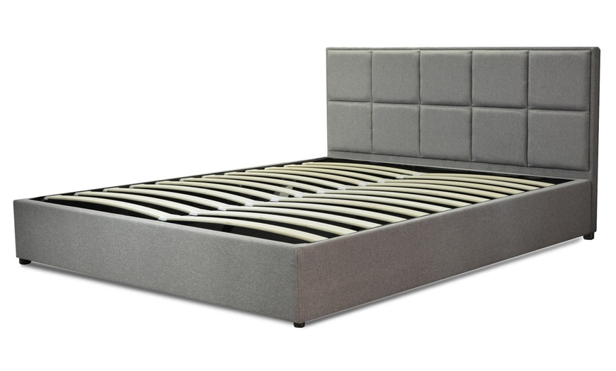 Image 8: Lit coffre Florence tissu, matelas ''Cosmos'' en option