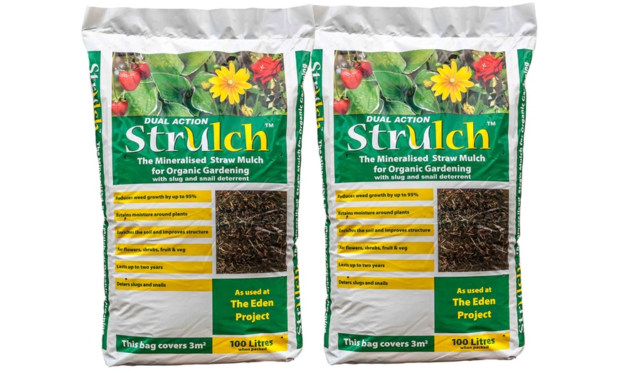 Image 2: One or Two Garden Strulch Mulch 100 Litre Bags