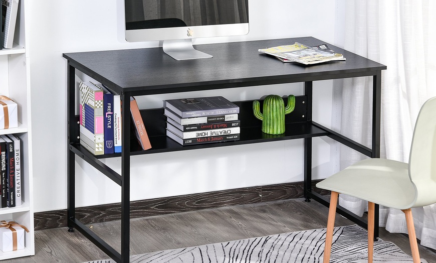 Image 3: HomCom Sturdy Desk