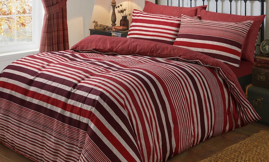 Image 3: Brushed Cotton Duvet Set