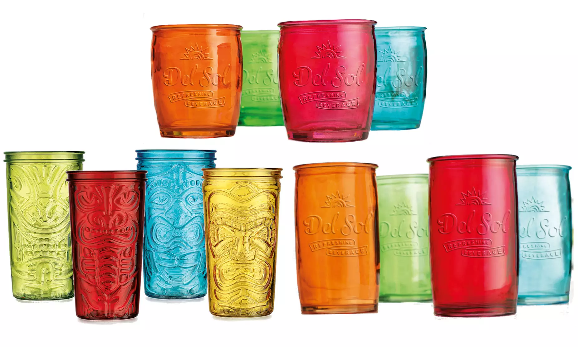 Colored Drinking Glasses (4-Pack) - Primary Image