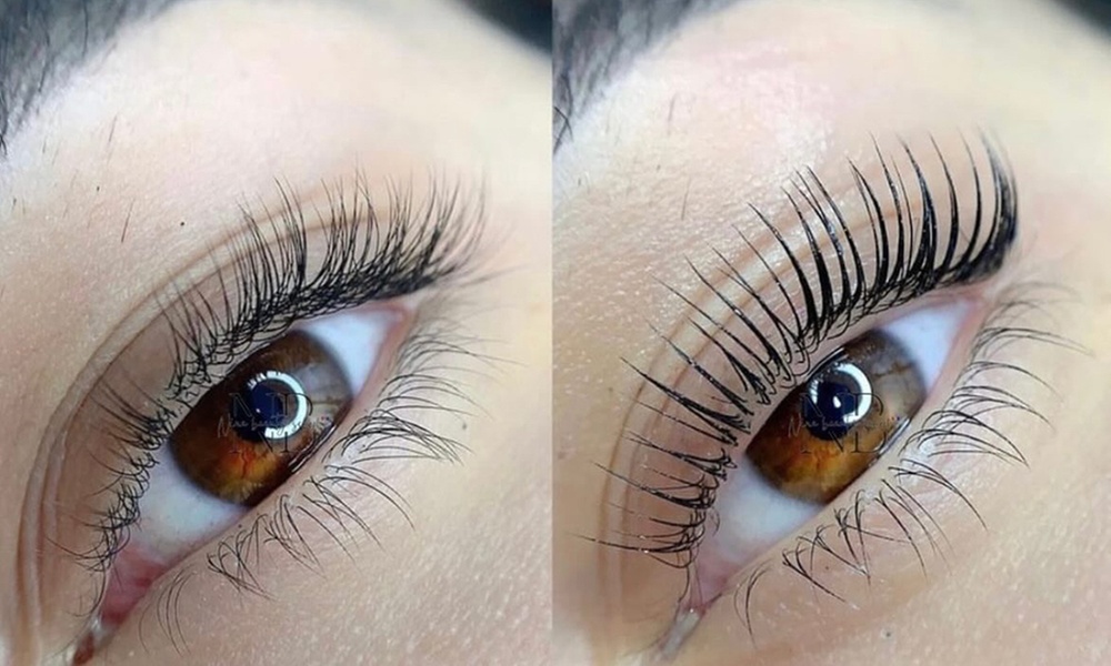 Sourcils restructurés et cils recourbés