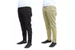 Men's Slim-Fit Cotton Twill Joggers with Zipper Bottom (2-Pack) - Second Medium