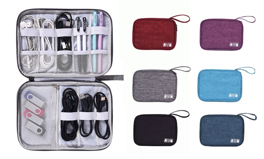 Image 1: Travel Cable Organiser Bag