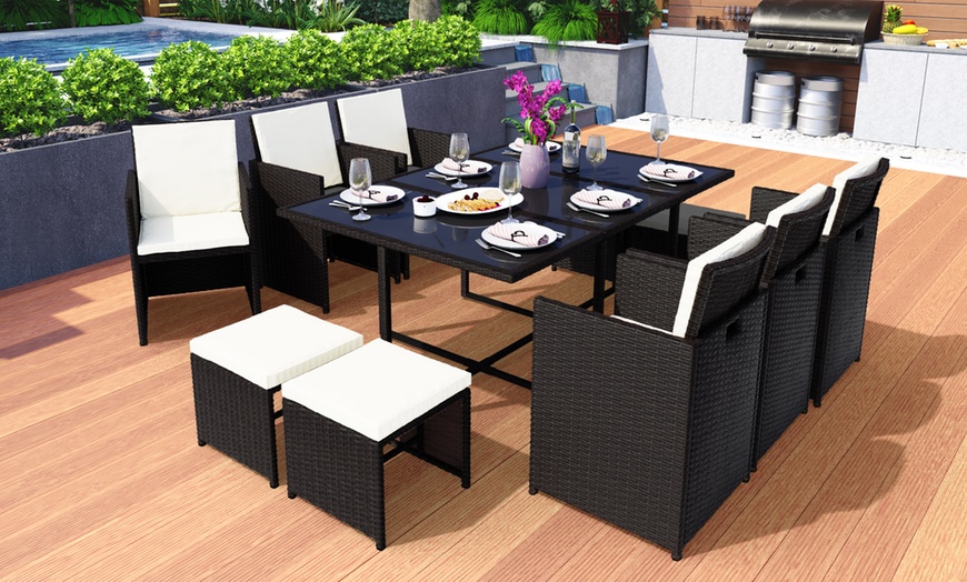 Image 8: Vegas Rattan Cube Set