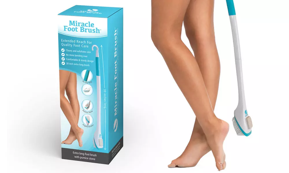Miracle of Aloe Extra Long Foot Brush Set (1- or 2-Piece) - Primary Image
