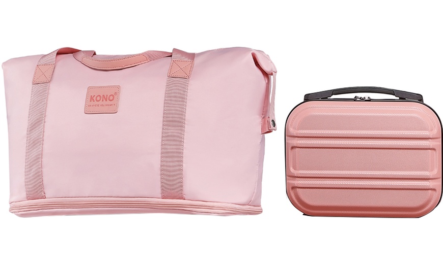 Image 7: Valise, sac de voyage et sac à cosmétiques Kono rose