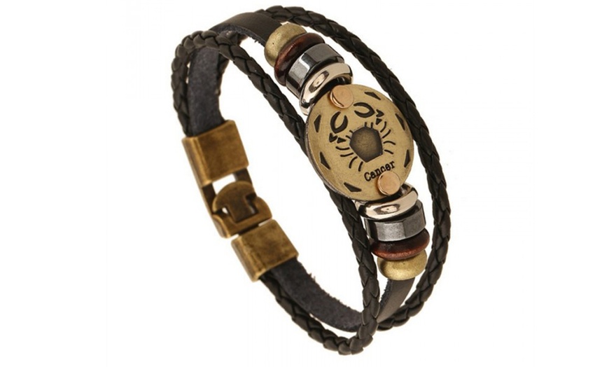 Image 4: Bracciale unisex con segno zodiacale