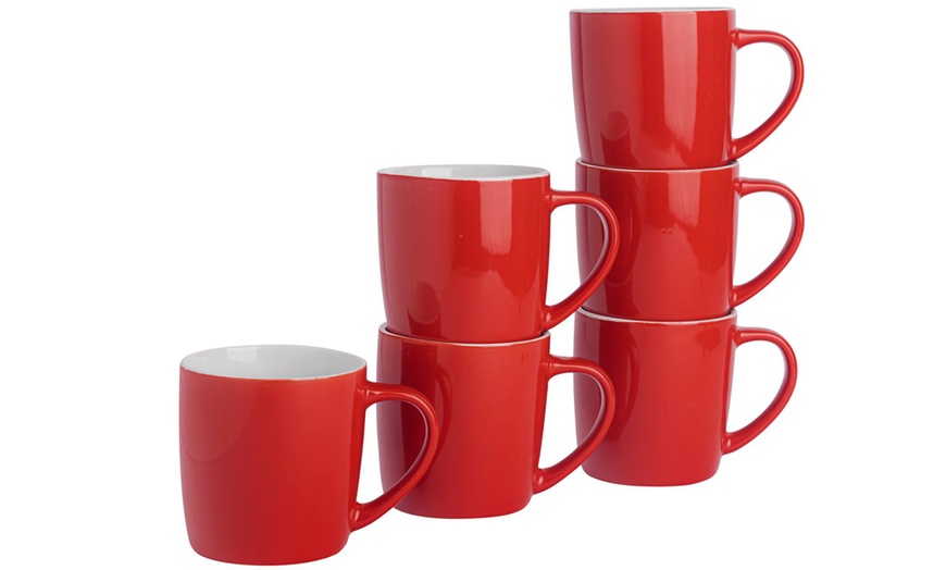 Image 27: Argon Tableware Pack of Six Coloured Coffee Mugs 350ml