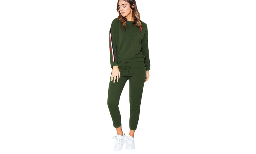 Image 6: Women's Stripe Tracksuit Set