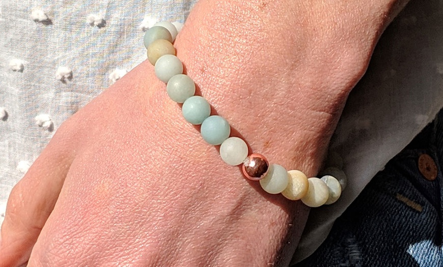 Image 8: One or Two Meditation Bracelets with Amazonite Beads