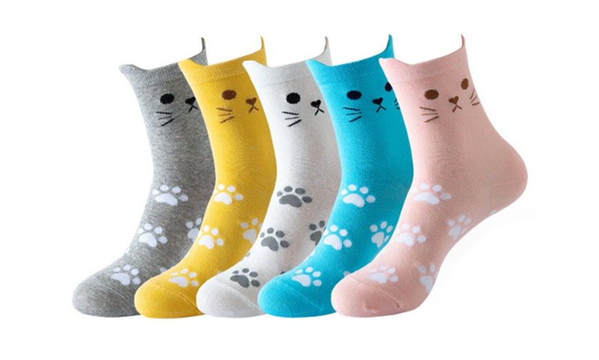 Image 3: Pack of Five Animal Socks