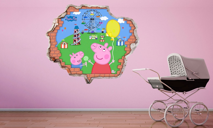 Image 1: Peppa Pig Vinyl Wall Stickers