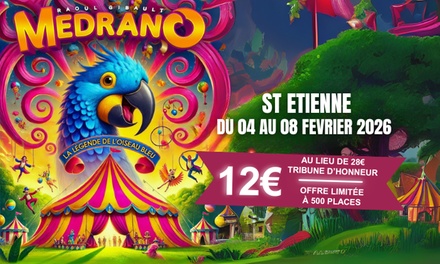 1 place en Tribune d'Honneur pour « La Légende de l’Oiseau Bleu » : Le 04 février 2026 / 14h30 - « La Légende de l’Oiseau Bleu » du Cirque Medrano à Saint-Etienne
