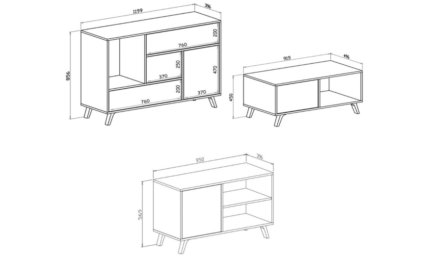 Image 29: Table basse, meuble à chaussures, table, buffet ou meuble TV Wind