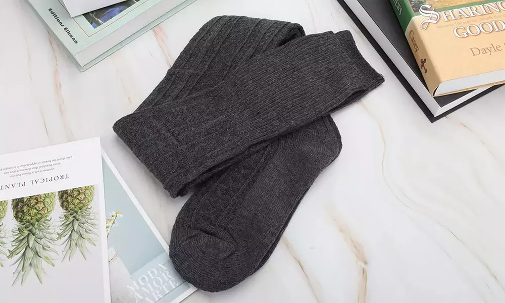 1x oder 2x Lange Strickstrümpfe für Damen