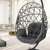 Image 1: Outdoor Hanging Egg Chair with Cushion