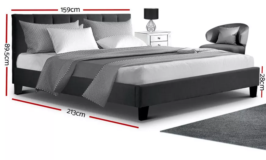 Image 40: Contemporary Plush Bed Frame