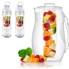 Image 1: Clearance: Fruit Infuser Bottles & Reusable Ice Cubes and Pitcher Set
