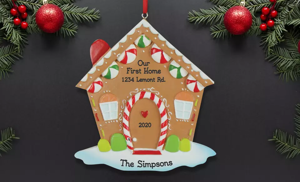 Personalized Ornaments for Couples or Gingerbread House Lovers