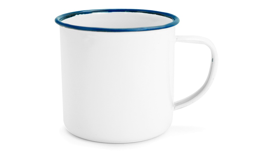 Image 4: White Enamel Coffee Mug