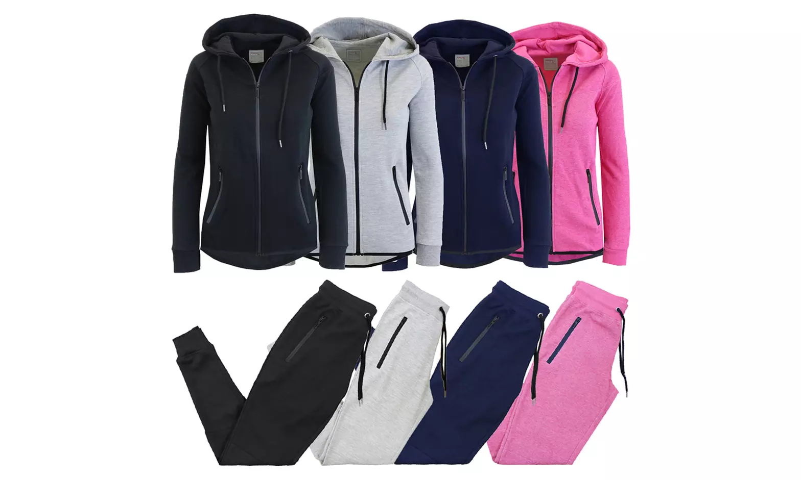 Women's Slim-Fit Tech Fleece Hoodie & Jogger Set (2-Piece) - Primary Image