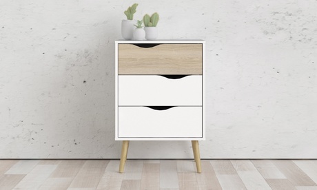 1 o 2 comodini Scandi in stile scandinavo, disponibili in 2 modelli e 4 colori