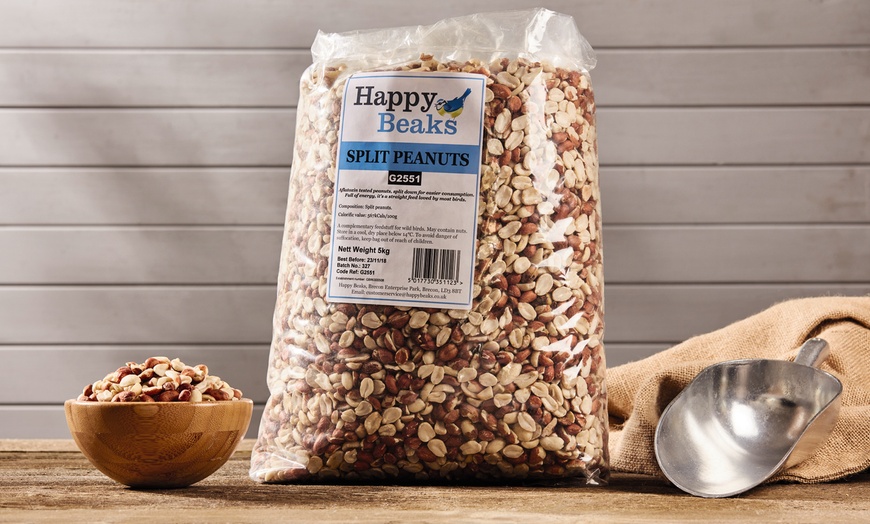 Image 1: Happy Beaks Peanut Splits - Wild Bird Food, 5kg – 28kg