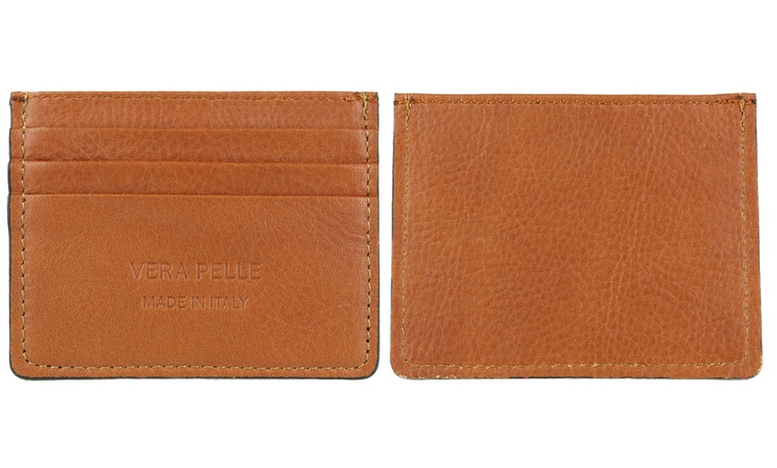 Image 22: Men's Genuine Leather Card Holder