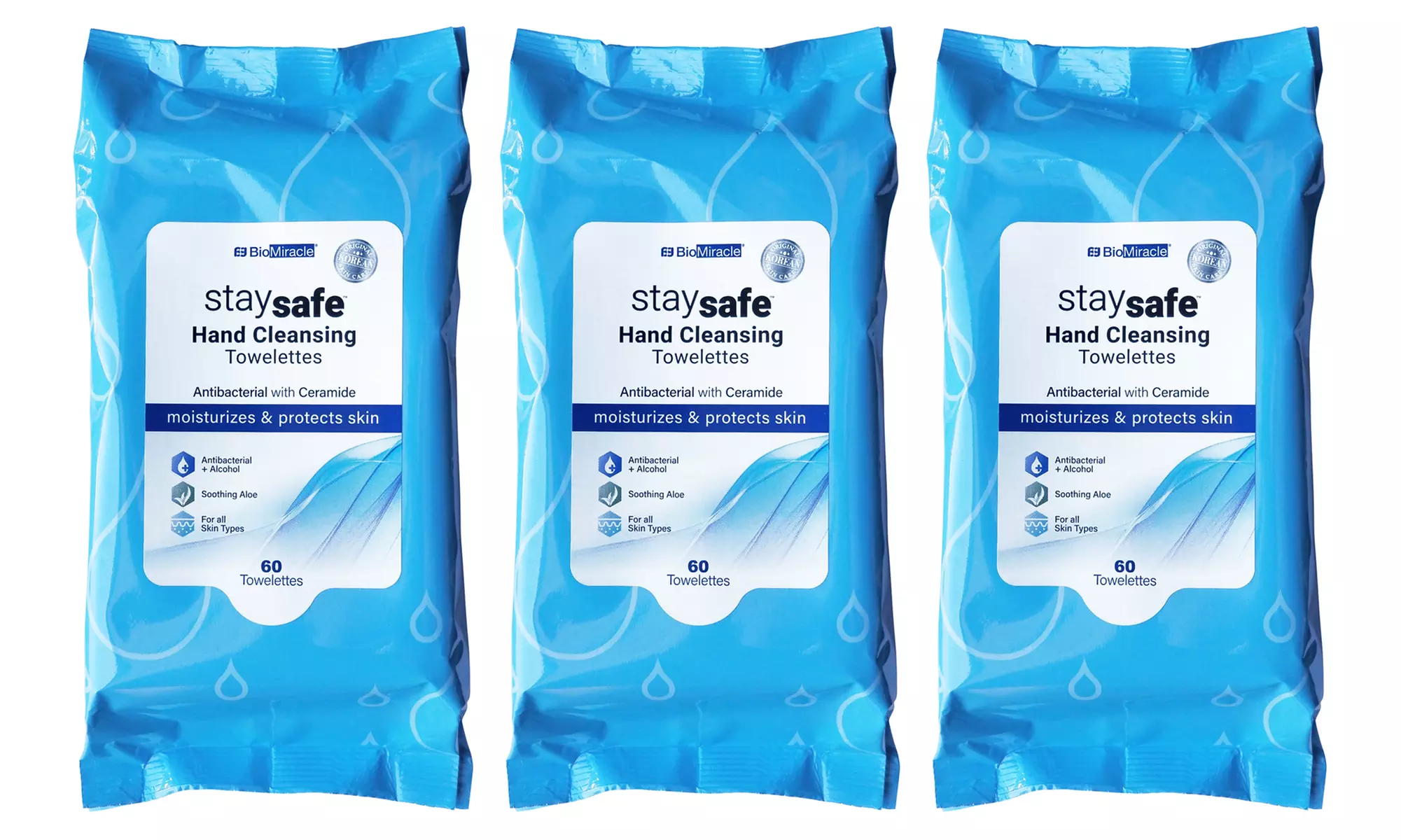 Anti-Bacterial Wipes with 62% Alcohol and Aloe (60, 120, and 180-Count) - Primary Image
