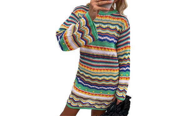 multi coloured knit dress