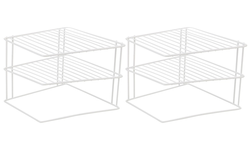 Image 6: One or Two Three-Tier Metal Wire Plate Racks