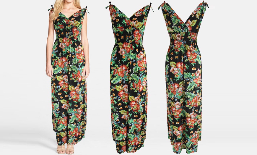 Image 2: Tie Shoulder Grecian Maxi Dress