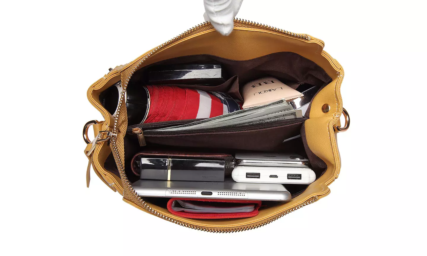 Leather Look Practical Large Capacity Crossbody Bag