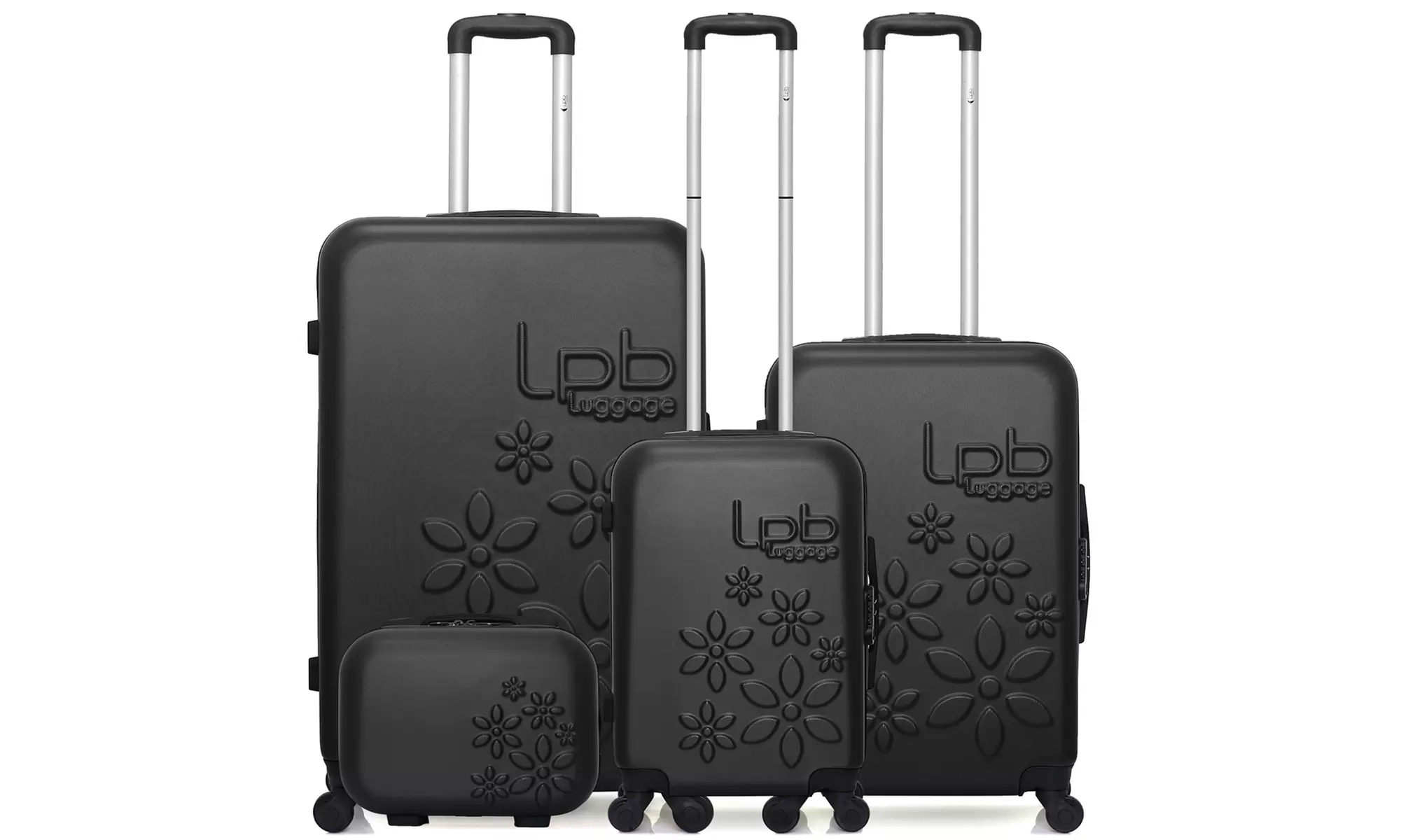 Ensemble de 3 valises emboîtables ELEONOR-C et trousse de toilette