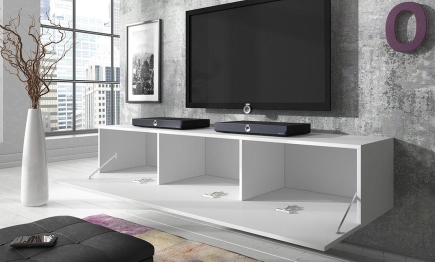 Image 2: E-Com Rocco Floating TV Unit