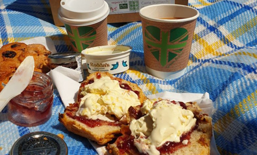 Image 12: Cream Tea Box with Entry to Castle Bromwich Hall Gardens 