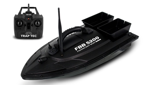 Barca elettrica per esche Traptec FBB5200 con doppio motore, 2 serbatoi, modalità notturna e raggio fino a 500 m