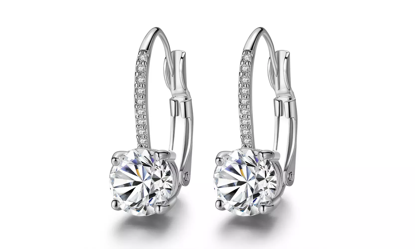 Boucles d'oreilles pendantes ornées de cristaux