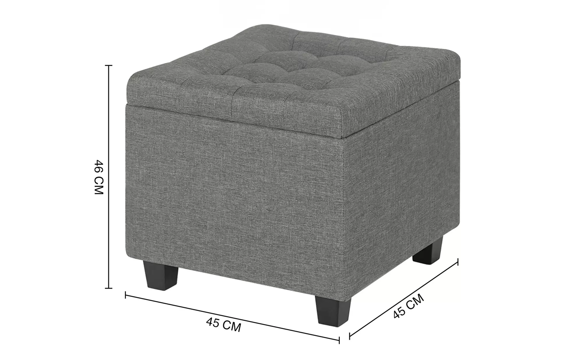 Pouf avec espace de rangement