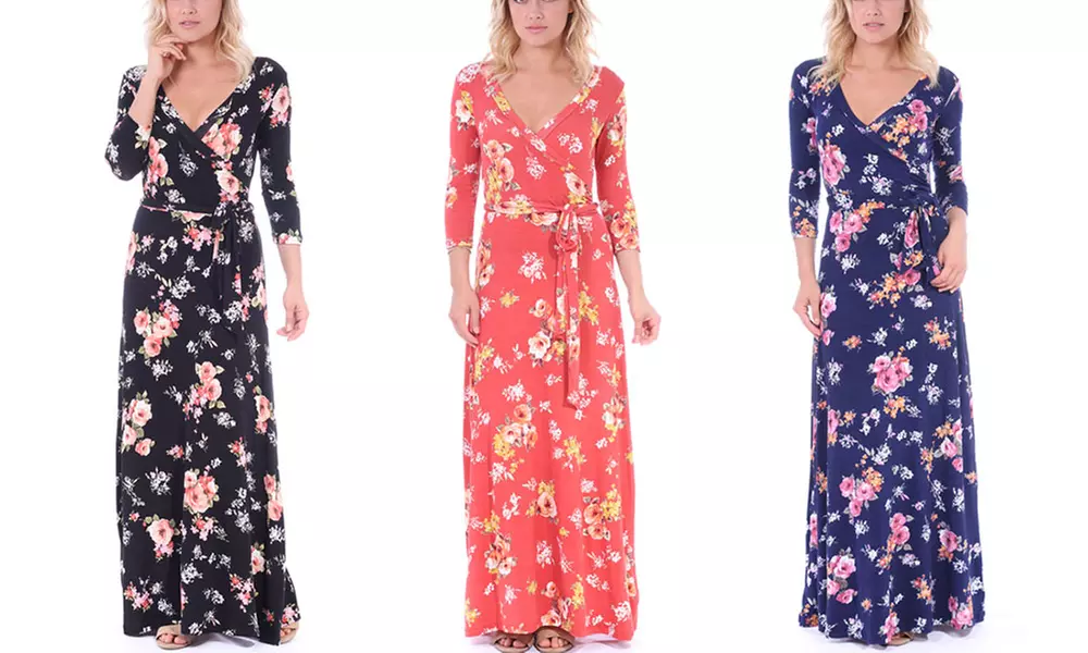 Floral Print Maxi Dress | Groupon Goods